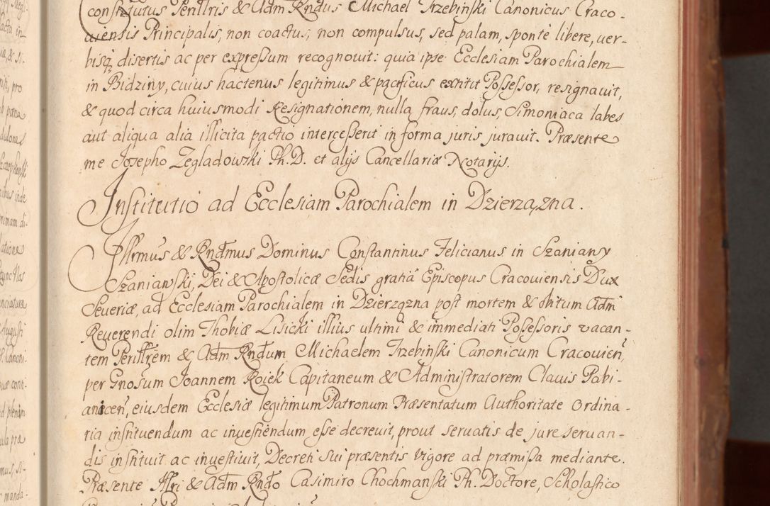 Zdjęcie nr 62 dla obiektu archiwalnego: Acta actorum episcopalium R. D. Constantini Feliciani in Szaniawy Szaniawski, episcopi Cracoviensis, ducis Severiae per annos 1724 - 1727 conscripta. Volumen II