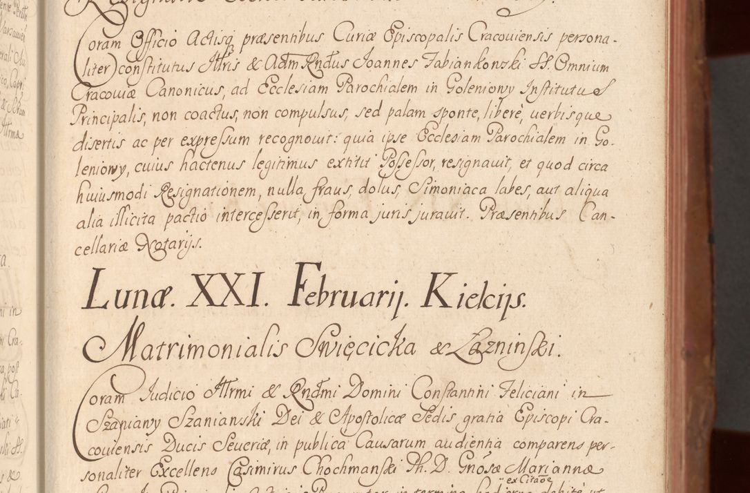 Zdjęcie nr 42 dla obiektu archiwalnego: Acta actorum episcopalium R. D. Constantini Feliciani in Szaniawy Szaniawski, episcopi Cracoviensis, ducis Severiae per annos 1724 - 1727 conscripta. Volumen II