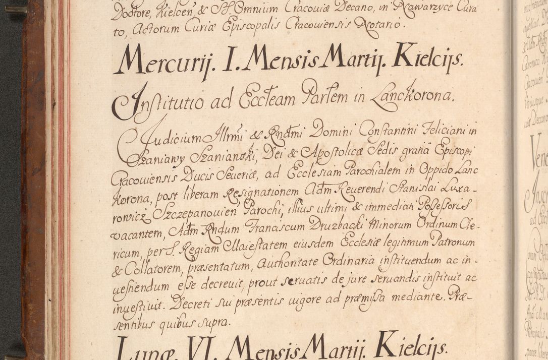 Zdjęcie nr 45 dla obiektu archiwalnego: Acta actorum episcopalium R. D. Constantini Feliciani in Szaniawy Szaniawski, episcopi Cracoviensis, ducis Severiae per annos 1724 - 1727 conscripta. Volumen II