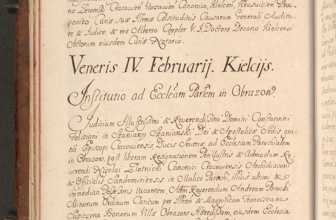 Zdjęcie nr 35 dla obiektu archiwalnego: Acta actorum episcopalium R. D. Constantini Feliciani in Szaniawy Szaniawski, episcopi Cracoviensis, ducis Severiae per annos 1724 - 1727 conscripta. Volumen II