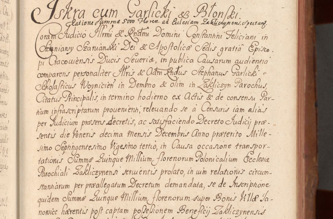 Zdjęcie nr 38 dla obiektu archiwalnego: Acta actorum episcopalium R. D. Constantini Feliciani in Szaniawy Szaniawski, episcopi Cracoviensis, ducis Severiae per annos 1724 - 1727 conscripta. Volumen II
