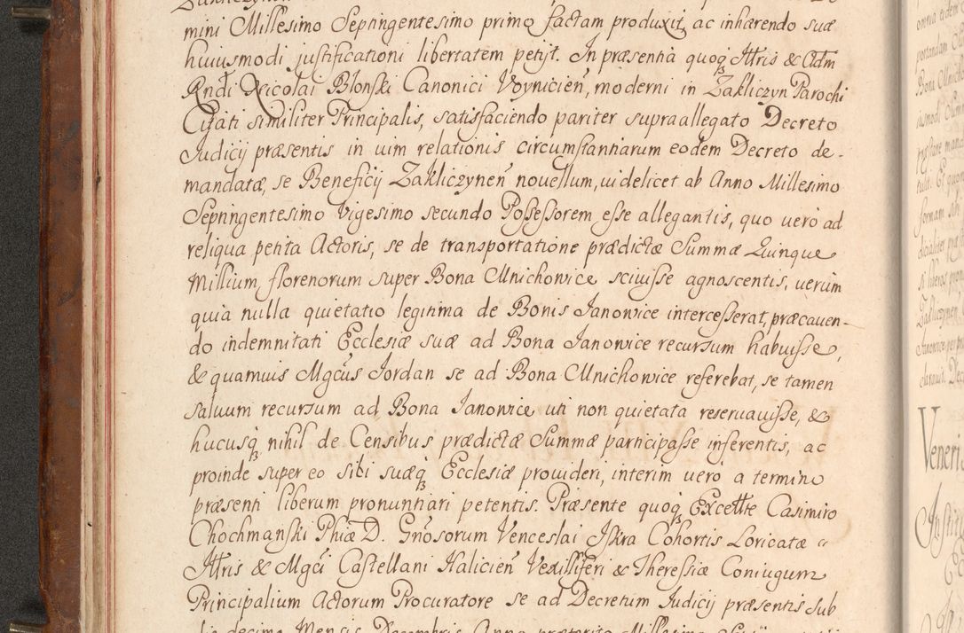 Zdjęcie nr 39 dla obiektu archiwalnego: Acta actorum episcopalium R. D. Constantini Feliciani in Szaniawy Szaniawski, episcopi Cracoviensis, ducis Severiae per annos 1724 - 1727 conscripta. Volumen II