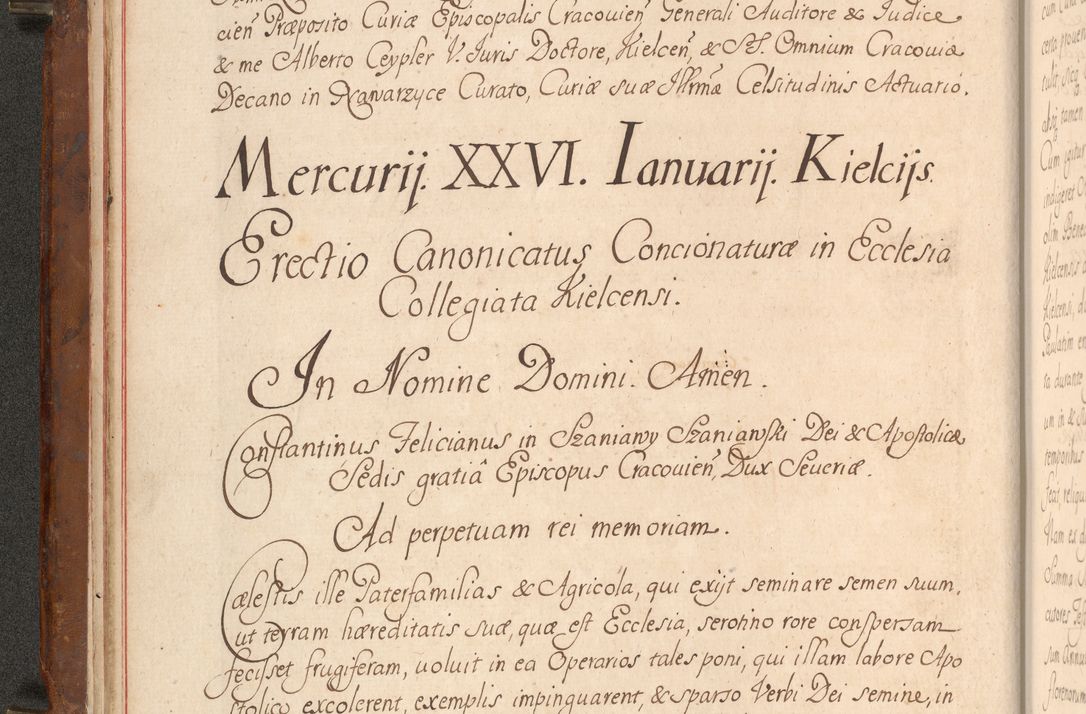 Zdjęcie nr 29 dla obiektu archiwalnego: Acta actorum episcopalium R. D. Constantini Feliciani in Szaniawy Szaniawski, episcopi Cracoviensis, ducis Severiae per annos 1724 - 1727 conscripta. Volumen II