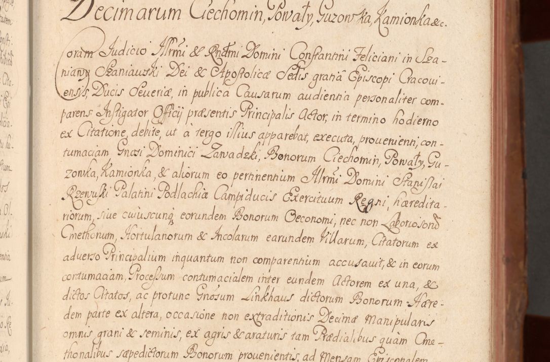 Zdjęcie nr 26 dla obiektu archiwalnego: Acta actorum episcopalium R. D. Constantini Feliciani in Szaniawy Szaniawski, episcopi Cracoviensis, ducis Severiae per annos 1724 - 1727 conscripta. Volumen II
