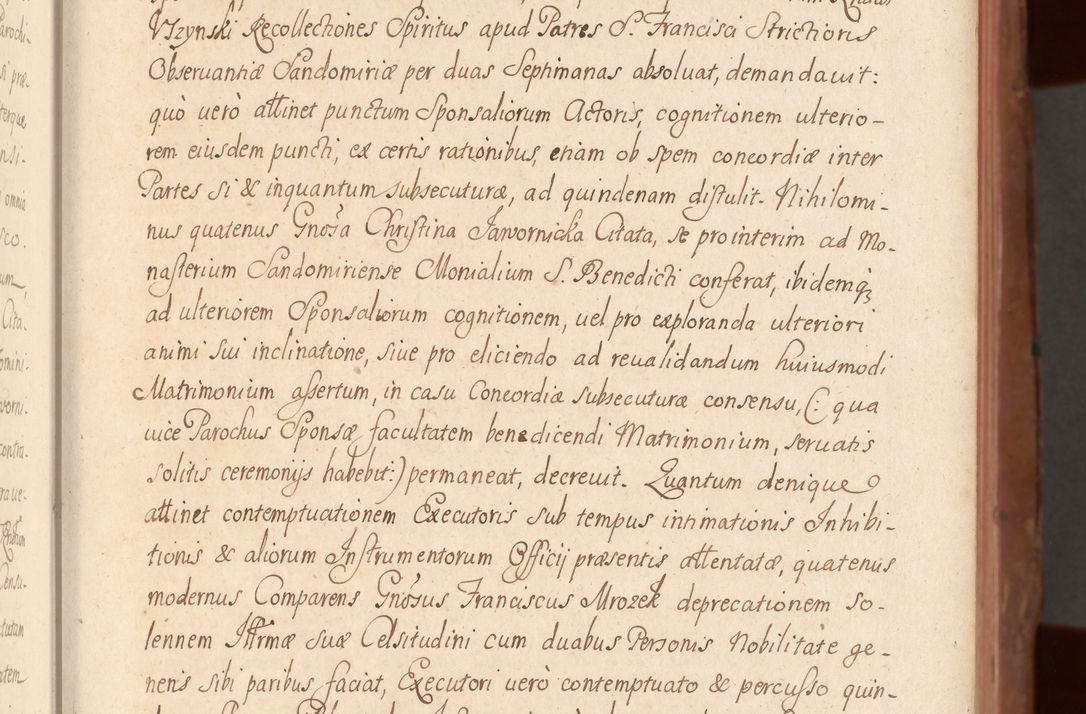 Zdjęcie nr 18 dla obiektu archiwalnego: Acta actorum episcopalium R. D. Constantini Feliciani in Szaniawy Szaniawski, episcopi Cracoviensis, ducis Severiae per annos 1724 - 1727 conscripta. Volumen II