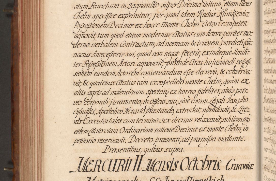 Zdjęcie nr 607 dla obiektu archiwalnego: Acta actorum episcopalium R. D. Constantini Feliciani in Szaniawy Szaniawski, episcopi Cracoviensis, ducis Severiae per annos 1724 - 1727 conscripta. Volumen II