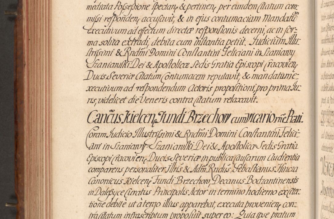 Zdjęcie nr 603 dla obiektu archiwalnego: Acta actorum episcopalium R. D. Constantini Feliciani in Szaniawy Szaniawski, episcopi Cracoviensis, ducis Severiae per annos 1724 - 1727 conscripta. Volumen II