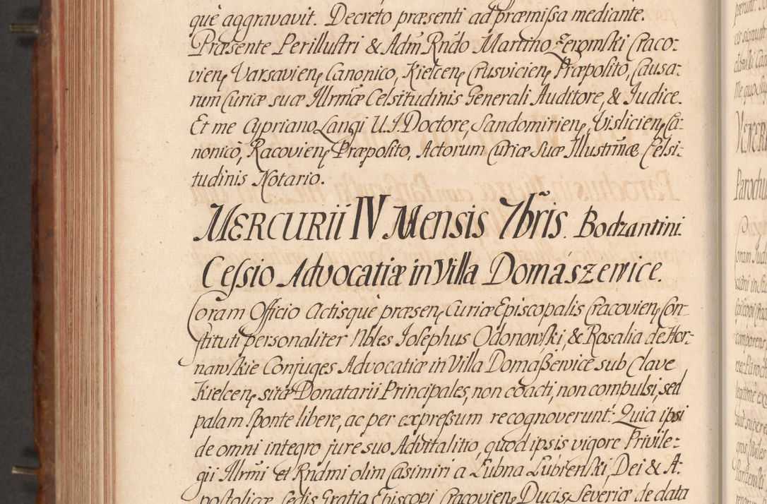 Zdjęcie nr 597 dla obiektu archiwalnego: Acta actorum episcopalium R. D. Constantini Feliciani in Szaniawy Szaniawski, episcopi Cracoviensis, ducis Severiae per annos 1724 - 1727 conscripta. Volumen II