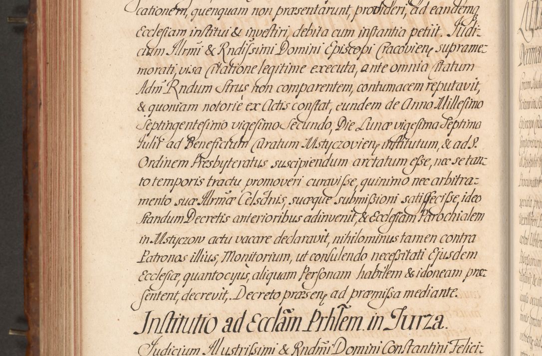 Zdjęcie nr 595 dla obiektu archiwalnego: Acta actorum episcopalium R. D. Constantini Feliciani in Szaniawy Szaniawski, episcopi Cracoviensis, ducis Severiae per annos 1724 - 1727 conscripta. Volumen II