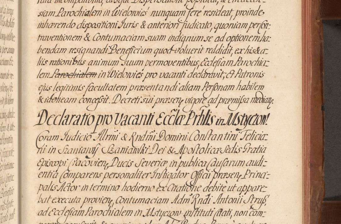 Zdjęcie nr 594 dla obiektu archiwalnego: Acta actorum episcopalium R. D. Constantini Feliciani in Szaniawy Szaniawski, episcopi Cracoviensis, ducis Severiae per annos 1724 - 1727 conscripta. Volumen II