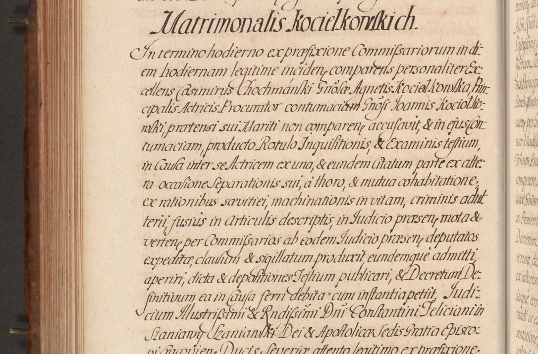 Zdjęcie nr 591 dla obiektu archiwalnego: Acta actorum episcopalium R. D. Constantini Feliciani in Szaniawy Szaniawski, episcopi Cracoviensis, ducis Severiae per annos 1724 - 1727 conscripta. Volumen II