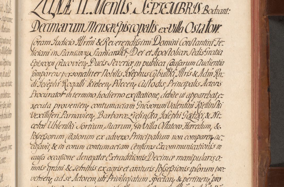 Zdjęcie nr 596 dla obiektu archiwalnego: Acta actorum episcopalium R. D. Constantini Feliciani in Szaniawy Szaniawski, episcopi Cracoviensis, ducis Severiae per annos 1724 - 1727 conscripta. Volumen II