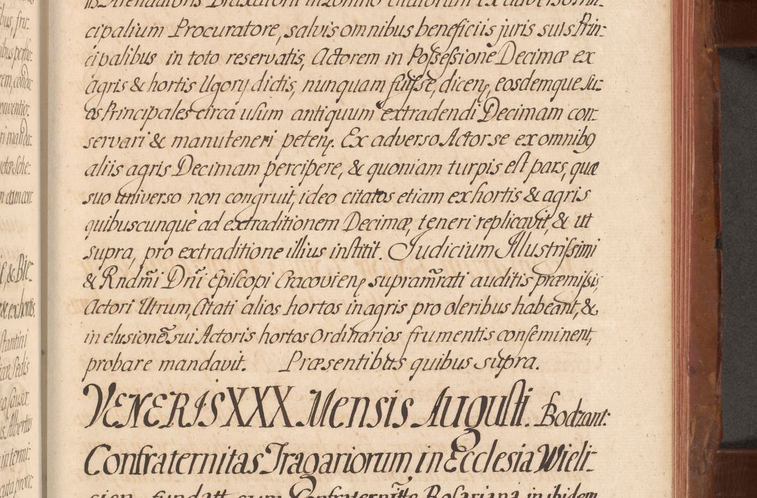 Zdjęcie nr 586 dla obiektu archiwalnego: Acta actorum episcopalium R. D. Constantini Feliciani in Szaniawy Szaniawski, episcopi Cracoviensis, ducis Severiae per annos 1724 - 1727 conscripta. Volumen II