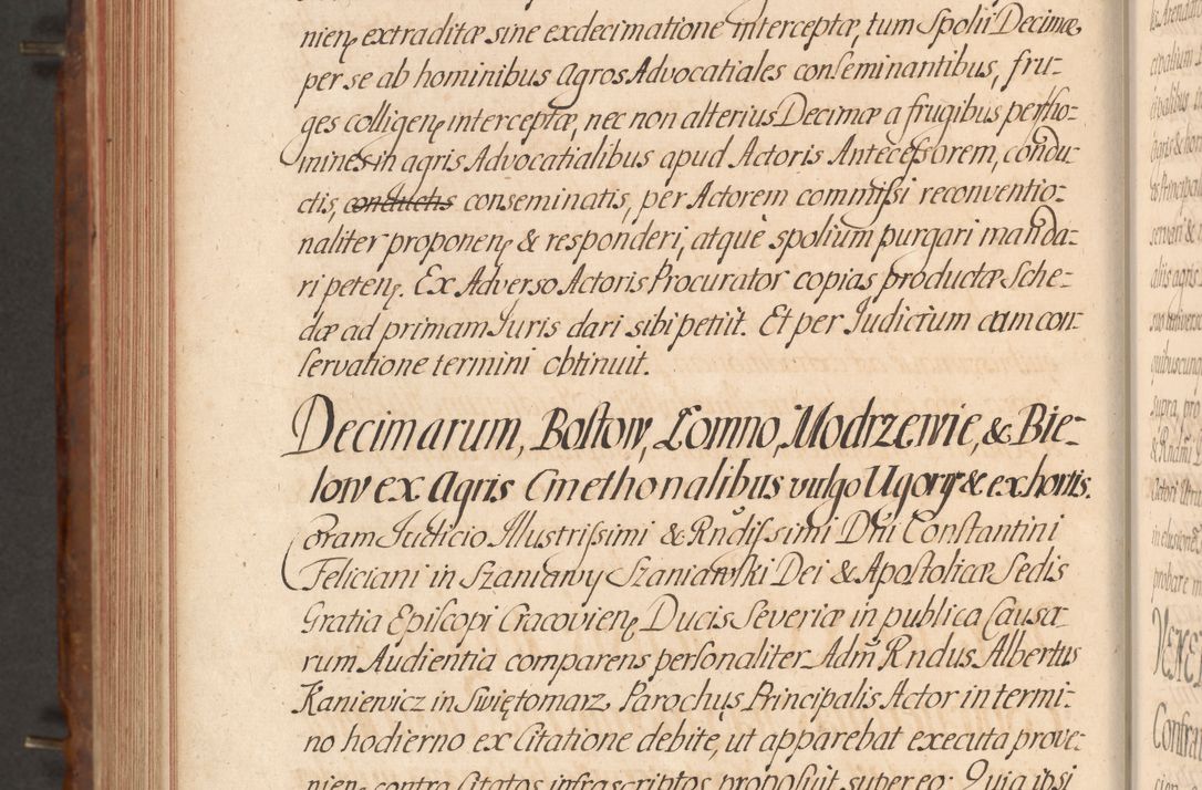 Zdjęcie nr 585 dla obiektu archiwalnego: Acta actorum episcopalium R. D. Constantini Feliciani in Szaniawy Szaniawski, episcopi Cracoviensis, ducis Severiae per annos 1724 - 1727 conscripta. Volumen II