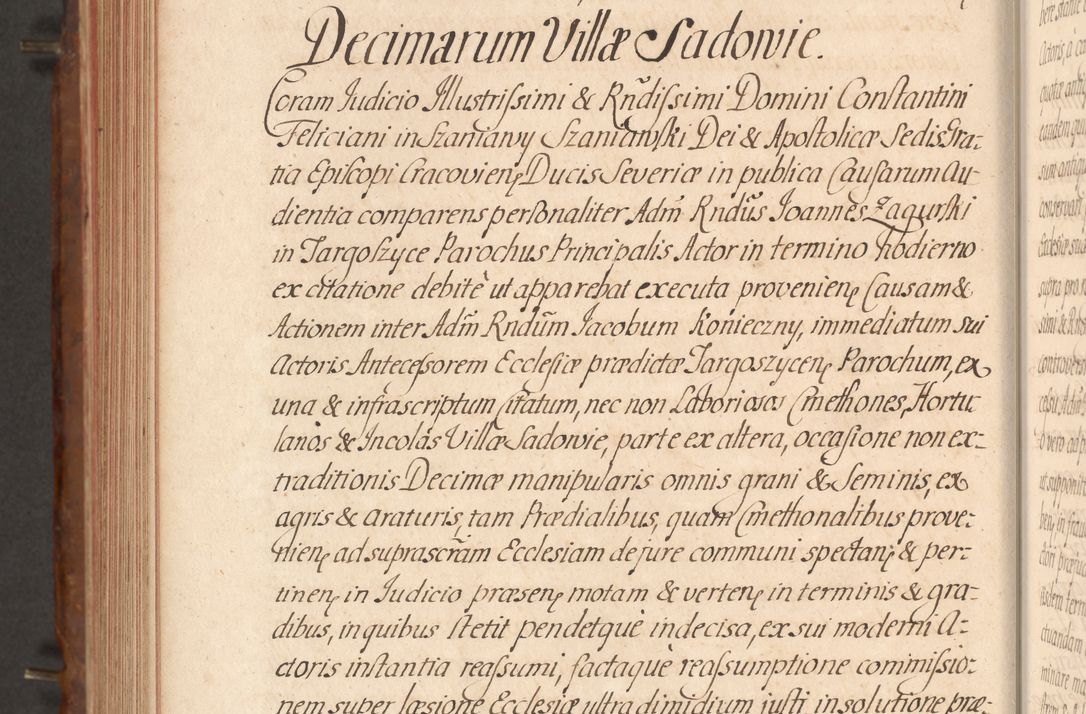 Zdjęcie nr 581 dla obiektu archiwalnego: Acta actorum episcopalium R. D. Constantini Feliciani in Szaniawy Szaniawski, episcopi Cracoviensis, ducis Severiae per annos 1724 - 1727 conscripta. Volumen II
