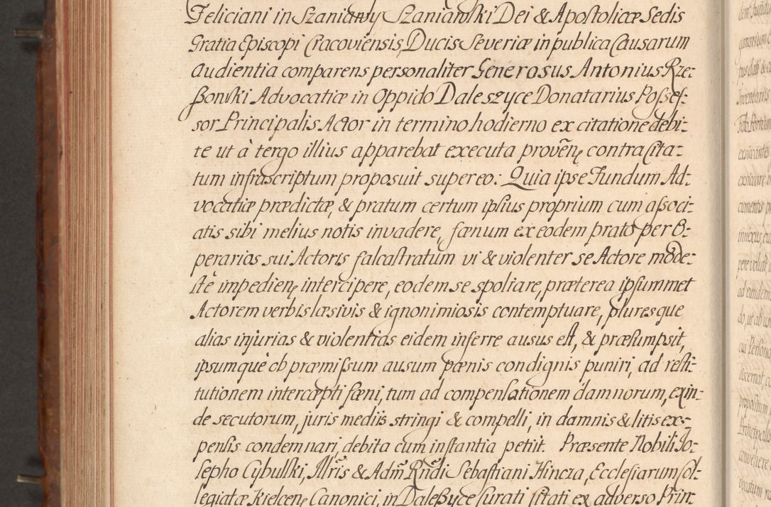 Zdjęcie nr 583 dla obiektu archiwalnego: Acta actorum episcopalium R. D. Constantini Feliciani in Szaniawy Szaniawski, episcopi Cracoviensis, ducis Severiae per annos 1724 - 1727 conscripta. Volumen II