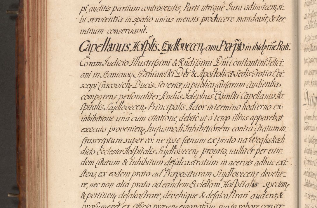 Zdjęcie nr 579 dla obiektu archiwalnego: Acta actorum episcopalium R. D. Constantini Feliciani in Szaniawy Szaniawski, episcopi Cracoviensis, ducis Severiae per annos 1724 - 1727 conscripta. Volumen II