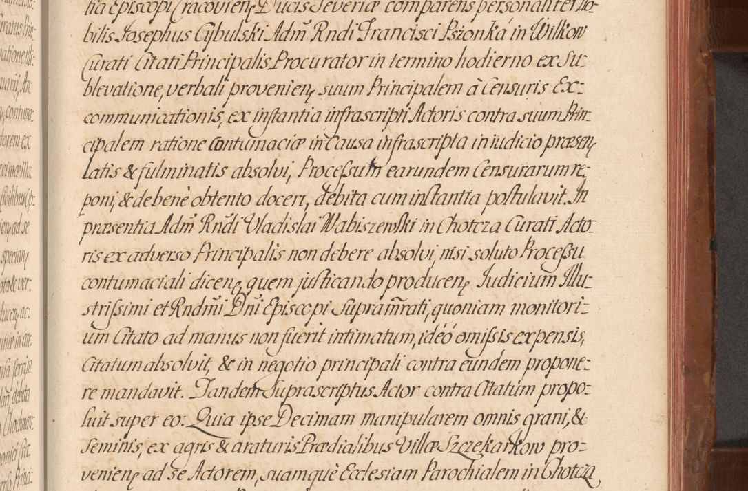 Zdjęcie nr 578 dla obiektu archiwalnego: Acta actorum episcopalium R. D. Constantini Feliciani in Szaniawy Szaniawski, episcopi Cracoviensis, ducis Severiae per annos 1724 - 1727 conscripta. Volumen II