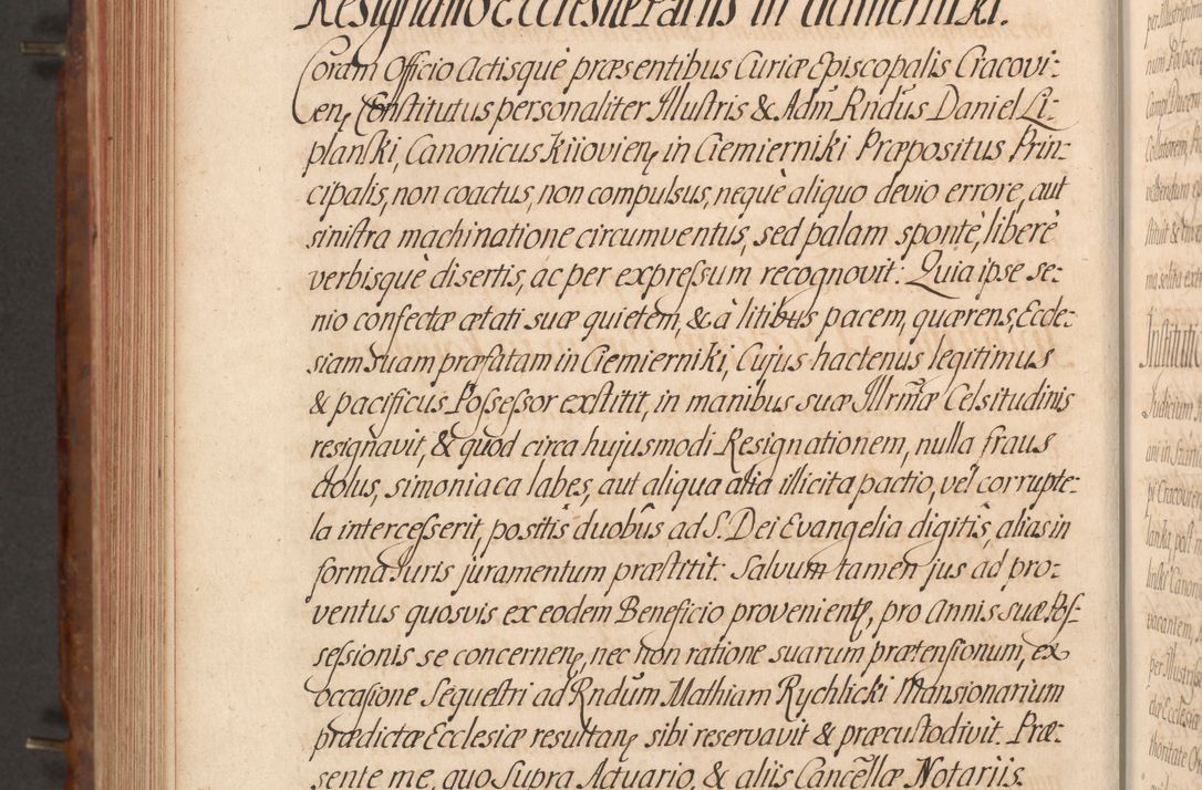 Zdjęcie nr 573 dla obiektu archiwalnego: Acta actorum episcopalium R. D. Constantini Feliciani in Szaniawy Szaniawski, episcopi Cracoviensis, ducis Severiae per annos 1724 - 1727 conscripta. Volumen II