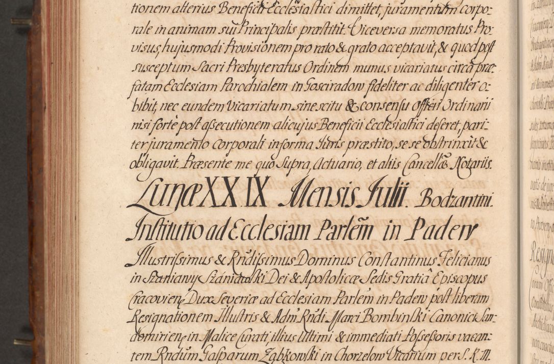 Zdjęcie nr 571 dla obiektu archiwalnego: Acta actorum episcopalium R. D. Constantini Feliciani in Szaniawy Szaniawski, episcopi Cracoviensis, ducis Severiae per annos 1724 - 1727 conscripta. Volumen II