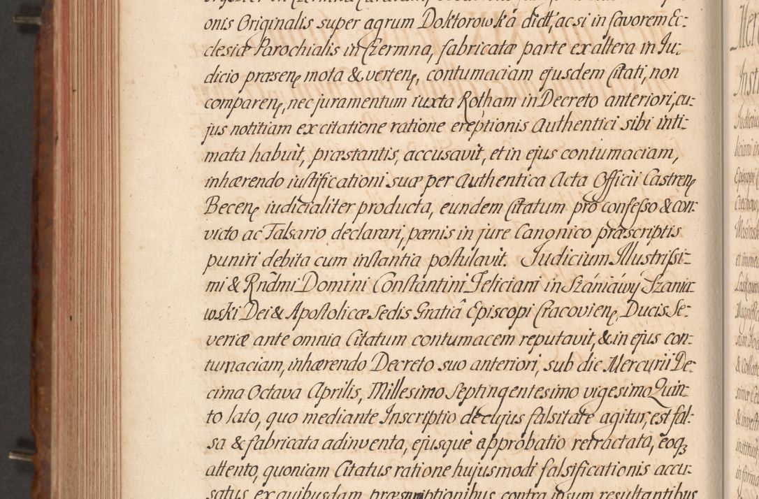 Zdjęcie nr 563 dla obiektu archiwalnego: Acta actorum episcopalium R. D. Constantini Feliciani in Szaniawy Szaniawski, episcopi Cracoviensis, ducis Severiae per annos 1724 - 1727 conscripta. Volumen II