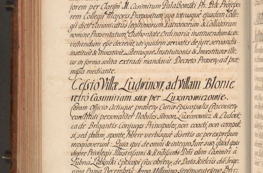 Zdjęcie nr 565 dla obiektu archiwalnego: Acta actorum episcopalium R. D. Constantini Feliciani in Szaniawy Szaniawski, episcopi Cracoviensis, ducis Severiae per annos 1724 - 1727 conscripta. Volumen II