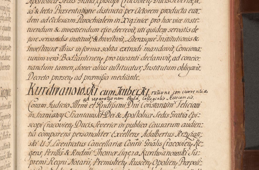 Zdjęcie nr 558 dla obiektu archiwalnego: Acta actorum episcopalium R. D. Constantini Feliciani in Szaniawy Szaniawski, episcopi Cracoviensis, ducis Severiae per annos 1724 - 1727 conscripta. Volumen II