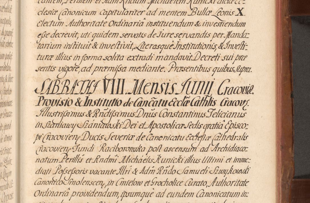 Zdjęcie nr 554 dla obiektu archiwalnego: Acta actorum episcopalium R. D. Constantini Feliciani in Szaniawy Szaniawski, episcopi Cracoviensis, ducis Severiae per annos 1724 - 1727 conscripta. Volumen II