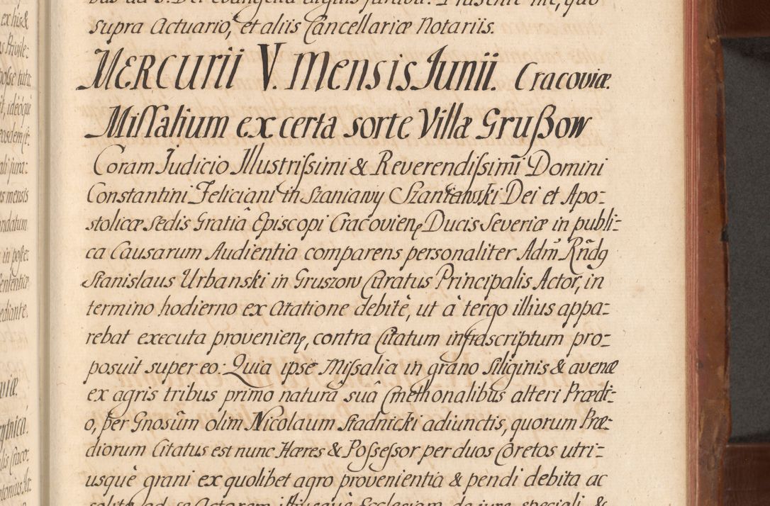 Zdjęcie nr 550 dla obiektu archiwalnego: Acta actorum episcopalium R. D. Constantini Feliciani in Szaniawy Szaniawski, episcopi Cracoviensis, ducis Severiae per annos 1724 - 1727 conscripta. Volumen II