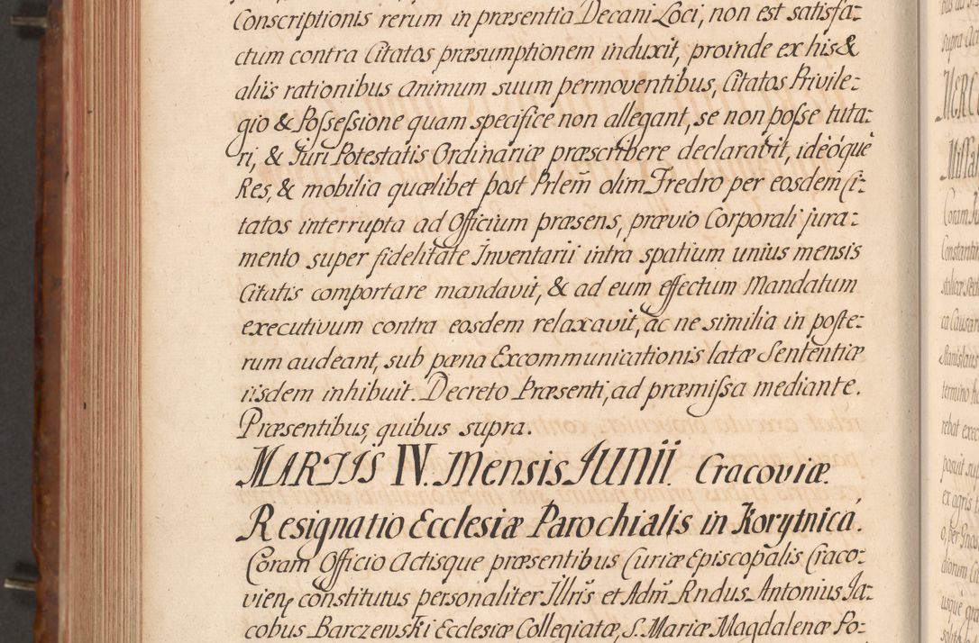 Zdjęcie nr 549 dla obiektu archiwalnego: Acta actorum episcopalium R. D. Constantini Feliciani in Szaniawy Szaniawski, episcopi Cracoviensis, ducis Severiae per annos 1724 - 1727 conscripta. Volumen II