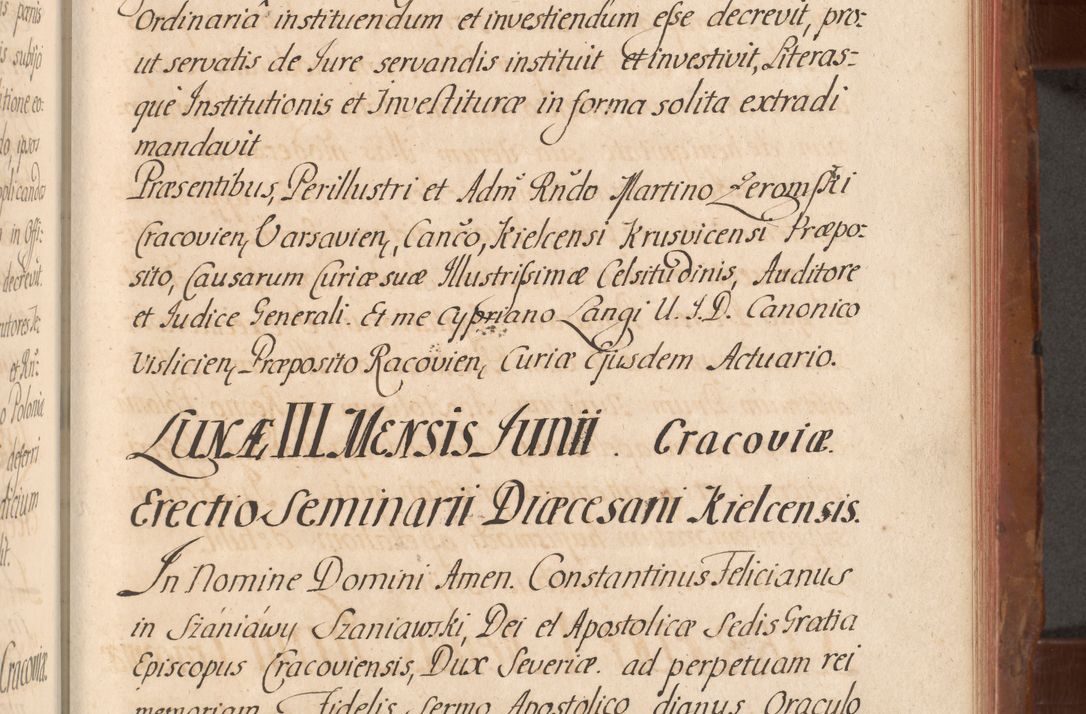 Zdjęcie nr 522 dla obiektu archiwalnego: Acta actorum episcopalium R. D. Constantini Feliciani in Szaniawy Szaniawski, episcopi Cracoviensis, ducis Severiae per annos 1724 - 1727 conscripta. Volumen II