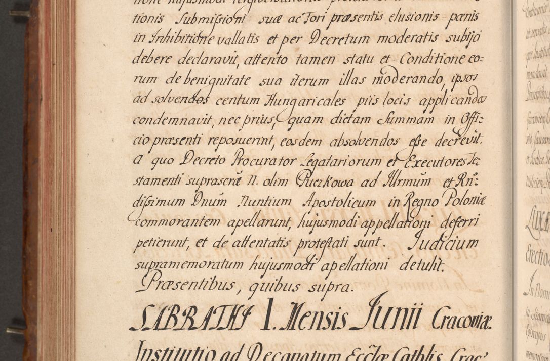 Zdjęcie nr 521 dla obiektu archiwalnego: Acta actorum episcopalium R. D. Constantini Feliciani in Szaniawy Szaniawski, episcopi Cracoviensis, ducis Severiae per annos 1724 - 1727 conscripta. Volumen II