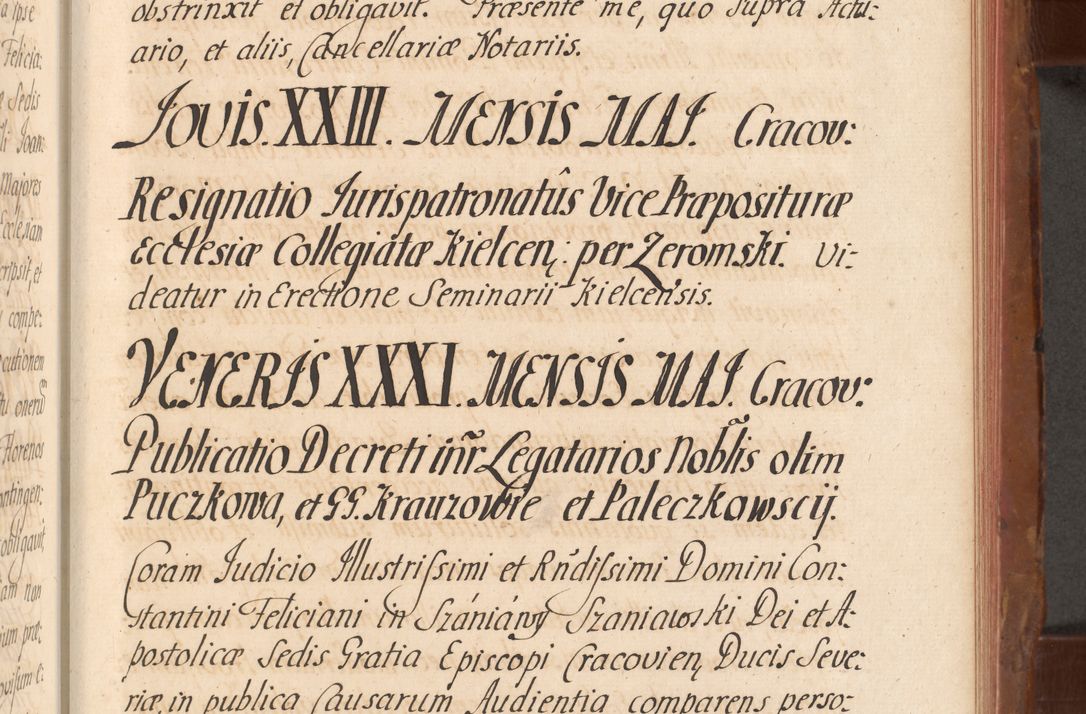 Zdjęcie nr 516 dla obiektu archiwalnego: Acta actorum episcopalium R. D. Constantini Feliciani in Szaniawy Szaniawski, episcopi Cracoviensis, ducis Severiae per annos 1724 - 1727 conscripta. Volumen II