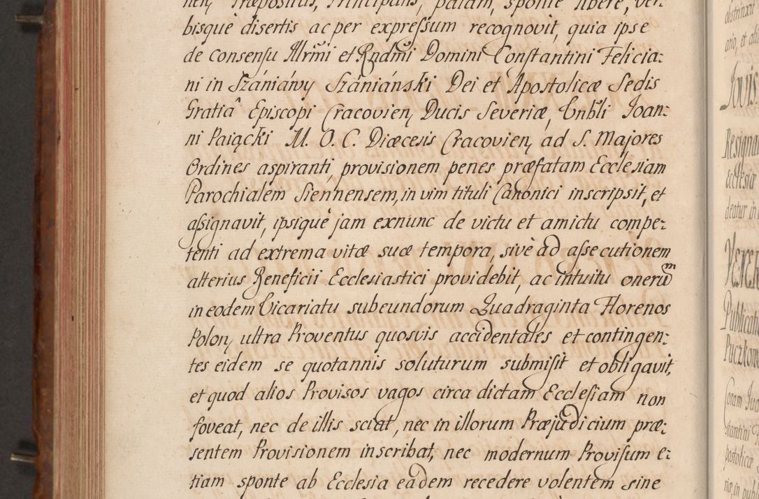 Zdjęcie nr 515 dla obiektu archiwalnego: Acta actorum episcopalium R. D. Constantini Feliciani in Szaniawy Szaniawski, episcopi Cracoviensis, ducis Severiae per annos 1724 - 1727 conscripta. Volumen II