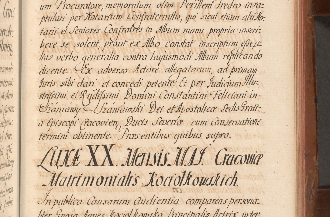 Zdjęcie nr 510 dla obiektu archiwalnego: Acta actorum episcopalium R. D. Constantini Feliciani in Szaniawy Szaniawski, episcopi Cracoviensis, ducis Severiae per annos 1724 - 1727 conscripta. Volumen II