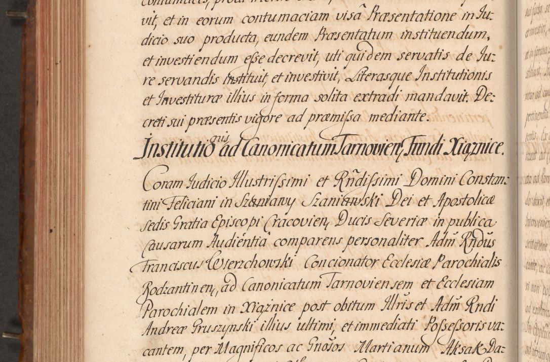 Zdjęcie nr 501 dla obiektu archiwalnego: Acta actorum episcopalium R. D. Constantini Feliciani in Szaniawy Szaniawski, episcopi Cracoviensis, ducis Severiae per annos 1724 - 1727 conscripta. Volumen II