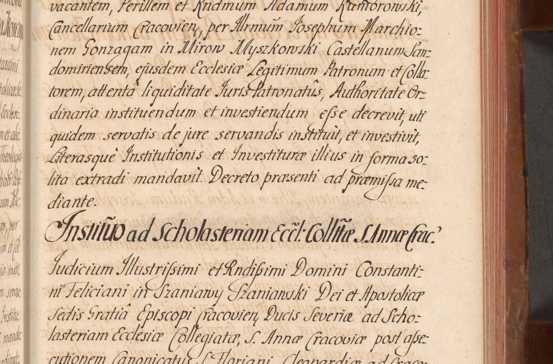 Zdjęcie nr 496 dla obiektu archiwalnego: Acta actorum episcopalium R. D. Constantini Feliciani in Szaniawy Szaniawski, episcopi Cracoviensis, ducis Severiae per annos 1724 - 1727 conscripta. Volumen II