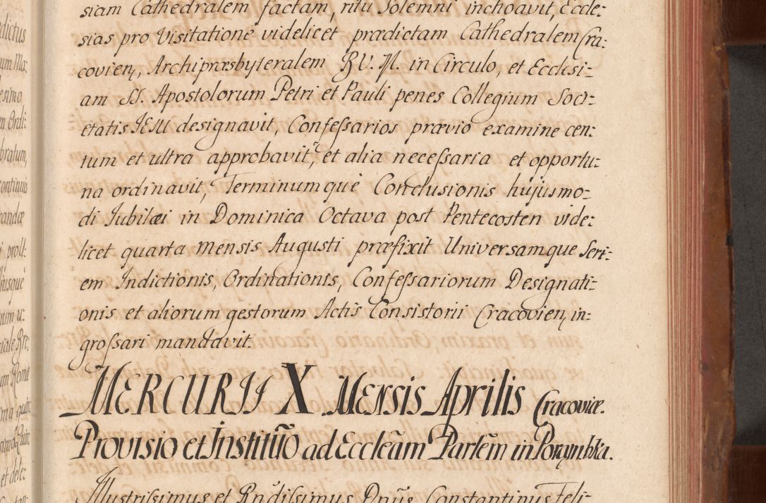 Zdjęcie nr 492 dla obiektu archiwalnego: Acta actorum episcopalium R. D. Constantini Feliciani in Szaniawy Szaniawski, episcopi Cracoviensis, ducis Severiae per annos 1724 - 1727 conscripta. Volumen II
