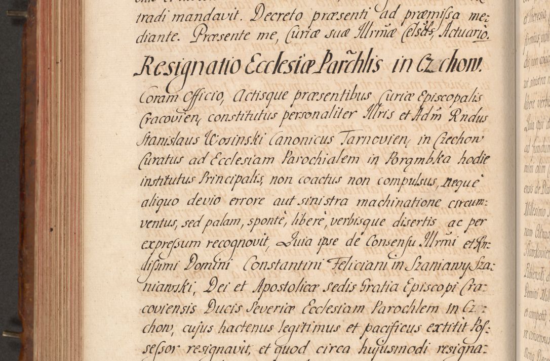 Zdjęcie nr 493 dla obiektu archiwalnego: Acta actorum episcopalium R. D. Constantini Feliciani in Szaniawy Szaniawski, episcopi Cracoviensis, ducis Severiae per annos 1724 - 1727 conscripta. Volumen II