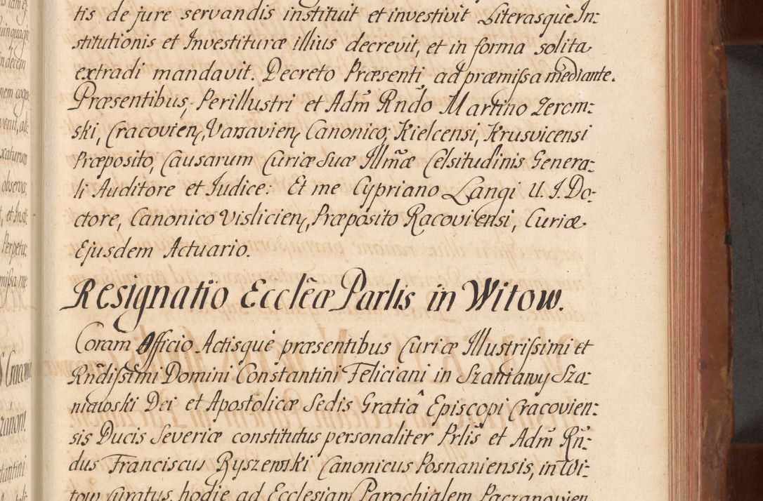 Zdjęcie nr 488 dla obiektu archiwalnego: Acta actorum episcopalium R. D. Constantini Feliciani in Szaniawy Szaniawski, episcopi Cracoviensis, ducis Severiae per annos 1724 - 1727 conscripta. Volumen II