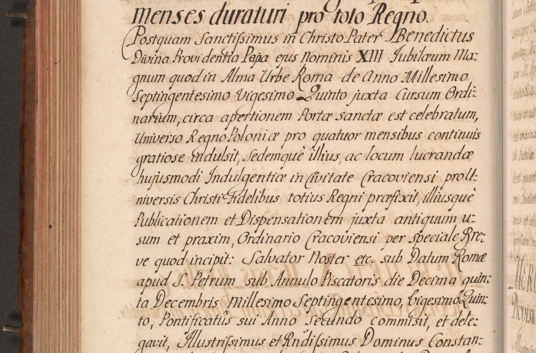 Zdjęcie nr 491 dla obiektu archiwalnego: Acta actorum episcopalium R. D. Constantini Feliciani in Szaniawy Szaniawski, episcopi Cracoviensis, ducis Severiae per annos 1724 - 1727 conscripta. Volumen II