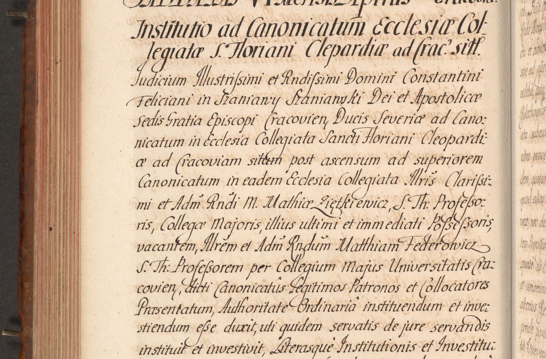 Zdjęcie nr 489 dla obiektu archiwalnego: Acta actorum episcopalium R. D. Constantini Feliciani in Szaniawy Szaniawski, episcopi Cracoviensis, ducis Severiae per annos 1724 - 1727 conscripta. Volumen II