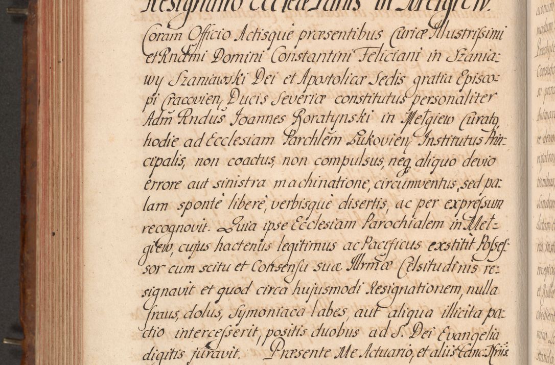 Zdjęcie nr 479 dla obiektu archiwalnego: Acta actorum episcopalium R. D. Constantini Feliciani in Szaniawy Szaniawski, episcopi Cracoviensis, ducis Severiae per annos 1724 - 1727 conscripta. Volumen II