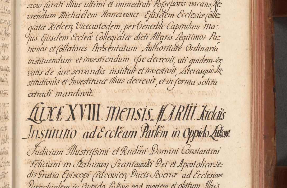 Zdjęcie nr 478 dla obiektu archiwalnego: Acta actorum episcopalium R. D. Constantini Feliciani in Szaniawy Szaniawski, episcopi Cracoviensis, ducis Severiae per annos 1724 - 1727 conscripta. Volumen II