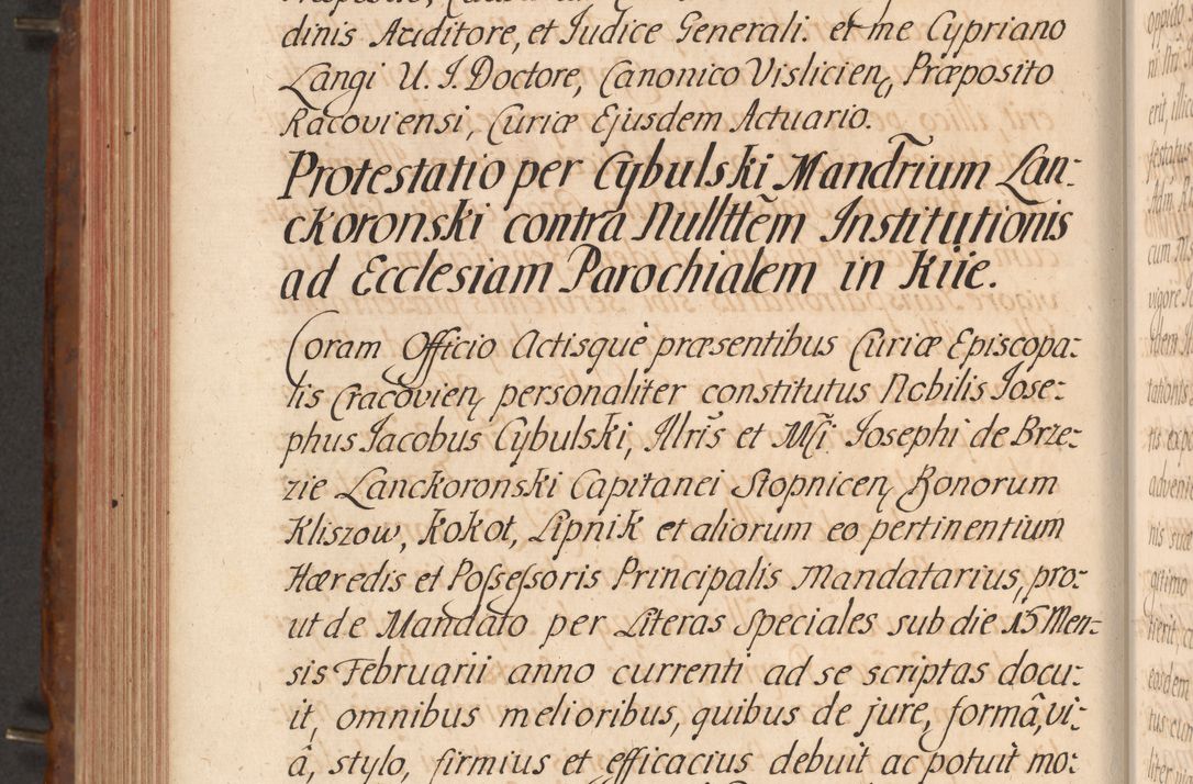 Zdjęcie nr 467 dla obiektu archiwalnego: Acta actorum episcopalium R. D. Constantini Feliciani in Szaniawy Szaniawski, episcopi Cracoviensis, ducis Severiae per annos 1724 - 1727 conscripta. Volumen II