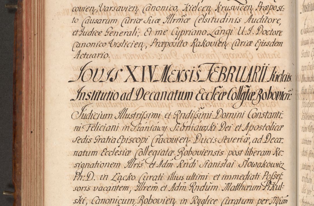 Zdjęcie nr 457 dla obiektu archiwalnego: Acta actorum episcopalium R. D. Constantini Feliciani in Szaniawy Szaniawski, episcopi Cracoviensis, ducis Severiae per annos 1724 - 1727 conscripta. Volumen II