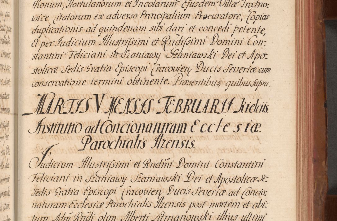 Zdjęcie nr 456 dla obiektu archiwalnego: Acta actorum episcopalium R. D. Constantini Feliciani in Szaniawy Szaniawski, episcopi Cracoviensis, ducis Severiae per annos 1724 - 1727 conscripta. Volumen II