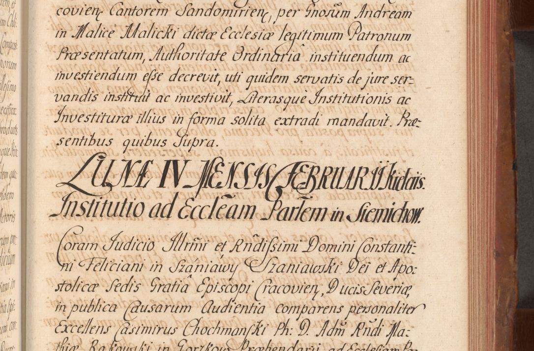Zdjęcie nr 452 dla obiektu archiwalnego: Acta actorum episcopalium R. D. Constantini Feliciani in Szaniawy Szaniawski, episcopi Cracoviensis, ducis Severiae per annos 1724 - 1727 conscripta. Volumen II