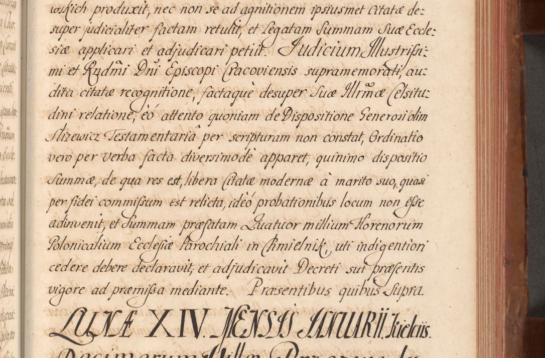 Zdjęcie nr 448 dla obiektu archiwalnego: Acta actorum episcopalium R. D. Constantini Feliciani in Szaniawy Szaniawski, episcopi Cracoviensis, ducis Severiae per annos 1724 - 1727 conscripta. Volumen II