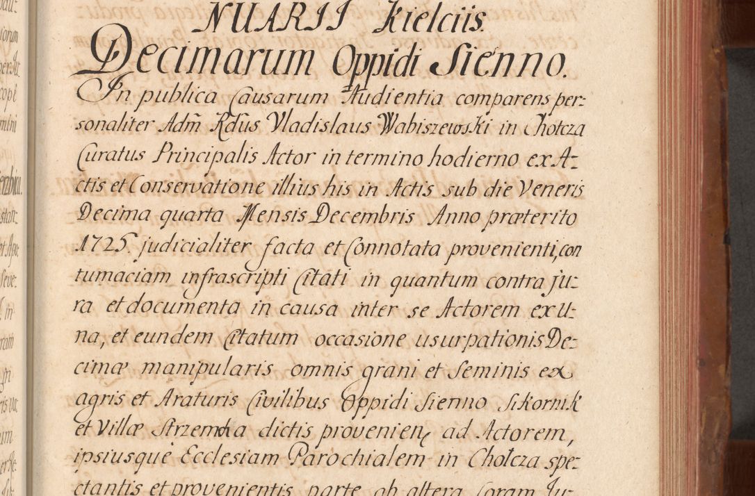 Zdjęcie nr 444 dla obiektu archiwalnego: Acta actorum episcopalium R. D. Constantini Feliciani in Szaniawy Szaniawski, episcopi Cracoviensis, ducis Severiae per annos 1724 - 1727 conscripta. Volumen II